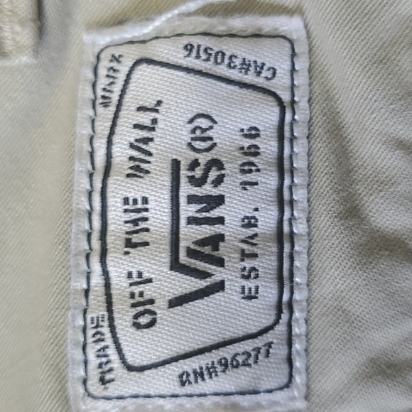 Vans, men's off the wall khaki pants. Straight leg. Size 32. Four pockets. Nice - Picture 5 of 12